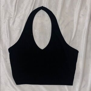 Black Halter Neck Top